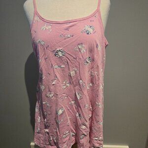 Women’s Cat Print Pajama Cami | Size XL | Pink